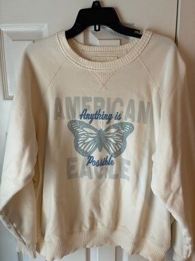 American Eagle Outfitters Cream Sweatshirt size XL